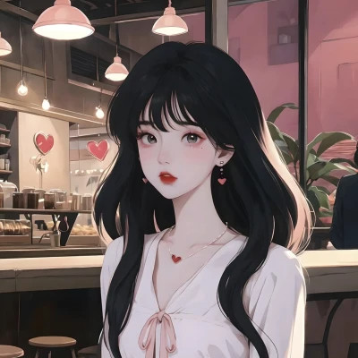 头像女生AI绘画图片