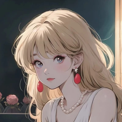 头像女生AI绘画图片