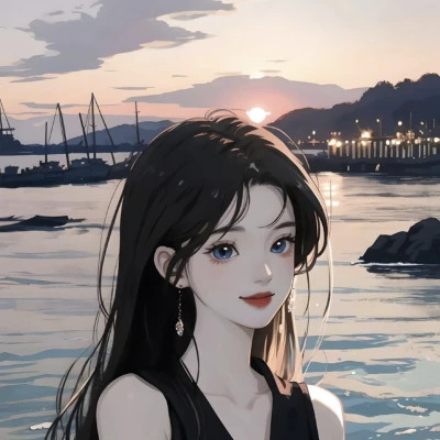 头像女生AI绘画图片