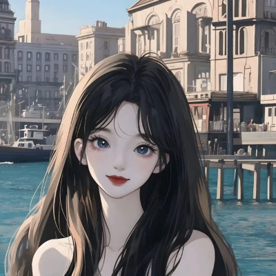 头像女生AI绘画图片