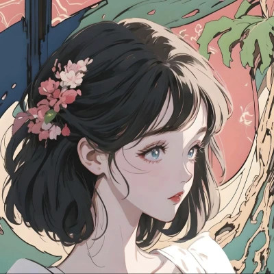 优质AI女生头像图片
