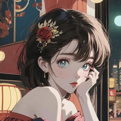 优质AI女生头像图片