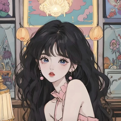 优质AI女生头像图片