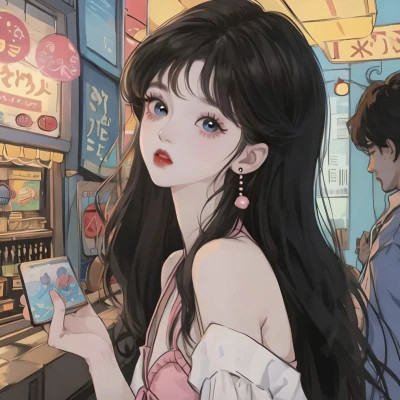 优质AI女生头像图片
