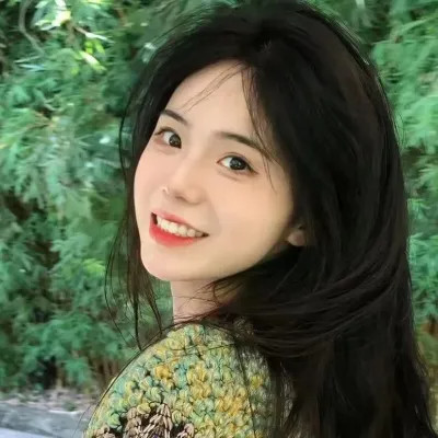 好看的绿色头像女生高清图片
