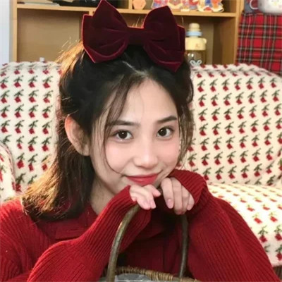 女生头像高清红色系