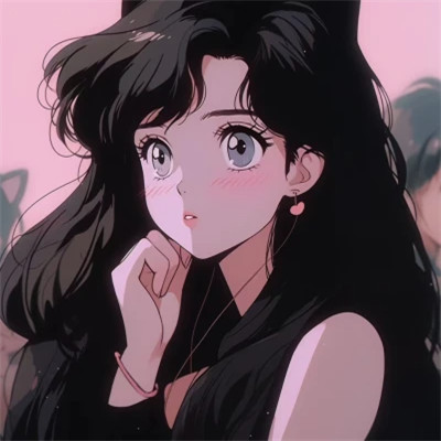 旺桃花的复古旧漫女头图片