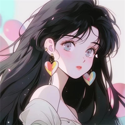 旺桃花的复古旧漫女头图片