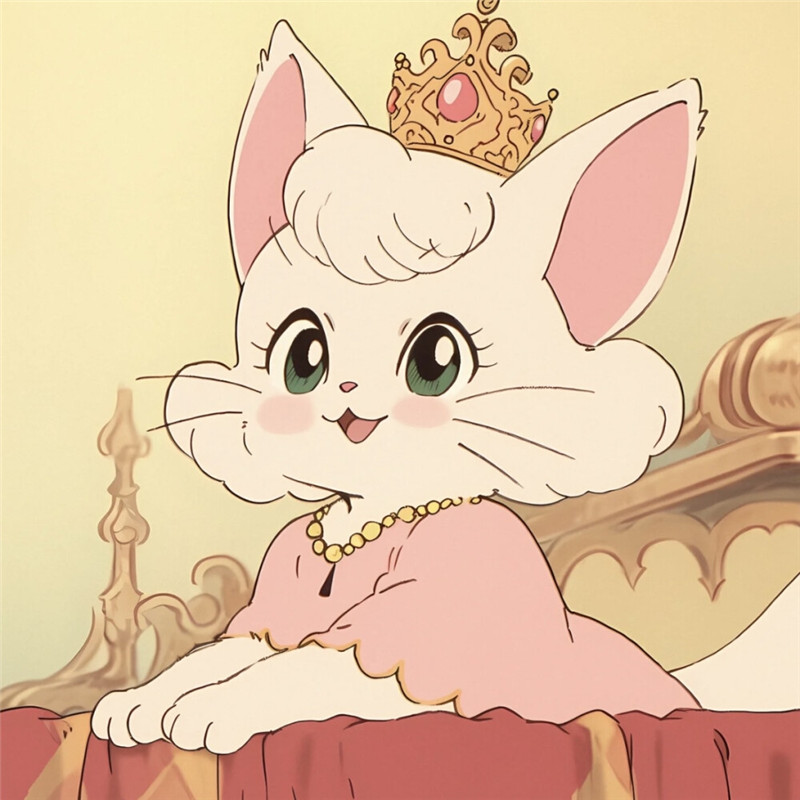 戴皇冠的可爱治愈系猫咪头像图片