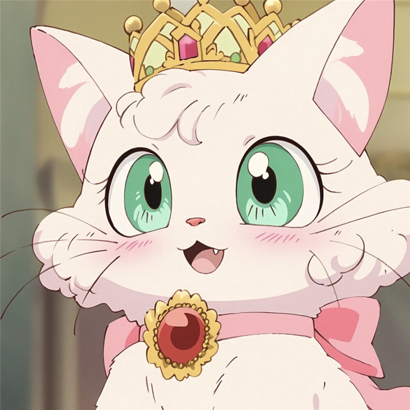 戴皇冠的可爱治愈系猫咪头像图片