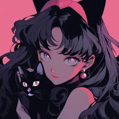 抱着猫的女孩动漫头像最新