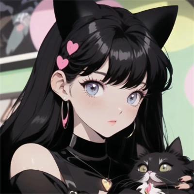 抱着猫的女孩动漫头像最新