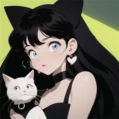 抱着猫的女孩动漫头像最新