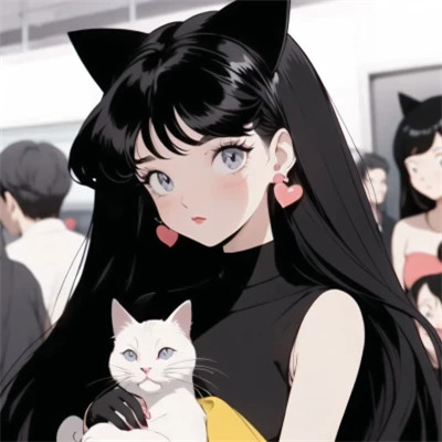 抱着猫的女孩动漫头像最新