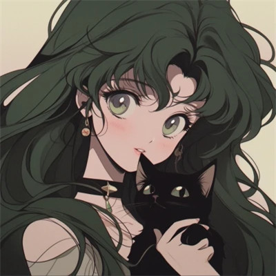 抱着猫的女孩动漫头像最新