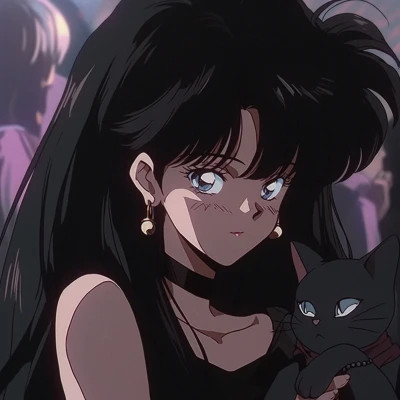 抱着猫的女孩动漫头像最新