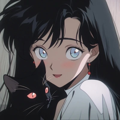 抱着猫的女孩动漫头像最新