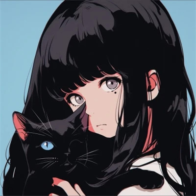 抱着猫的女孩动漫头像最新