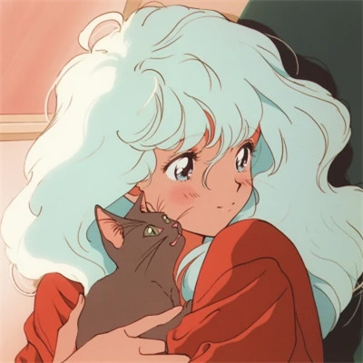 抱着猫的女孩动漫头像最新