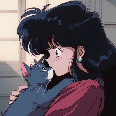 抱着猫的女孩动漫头像最新