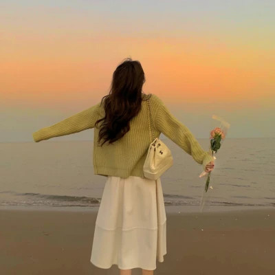 迷人女生背影头像