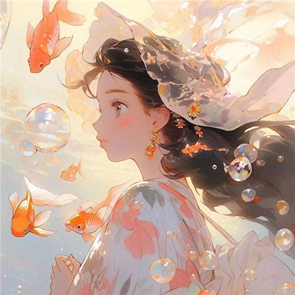 遇见好运气的动漫唯美女生头像