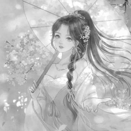 女生头像黑白图片2025最火爆