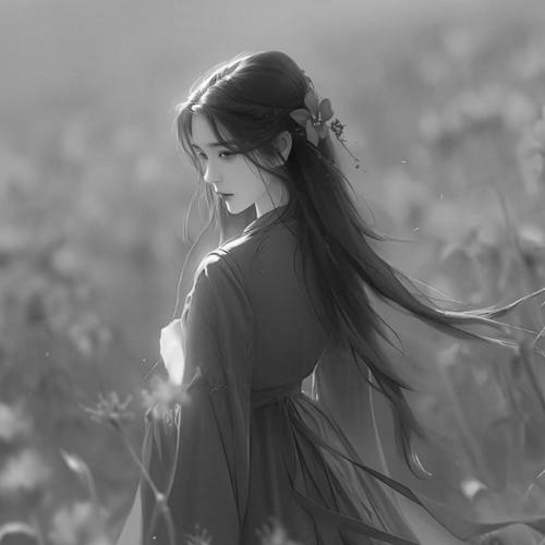 女生头像黑白图片2025最火爆