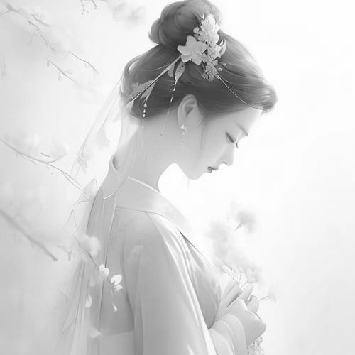 女生头像黑白图片2025最火爆