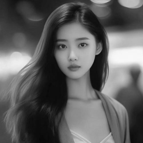 女生头像黑白图片2025最火爆