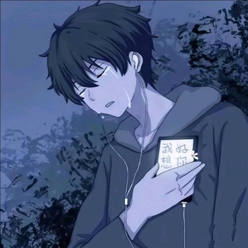 高级emo伤感男头像图片