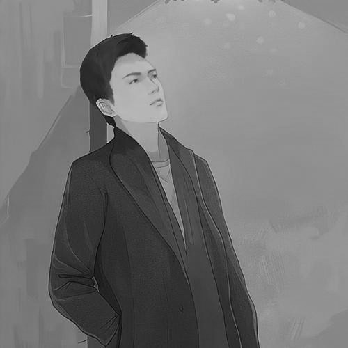伤感黑白男生头像图片