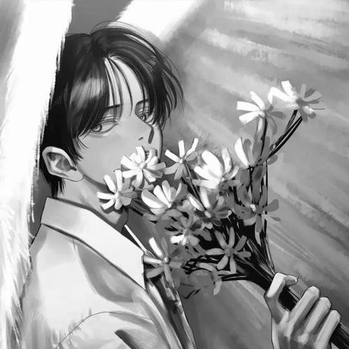 伤感黑白男生头像图片