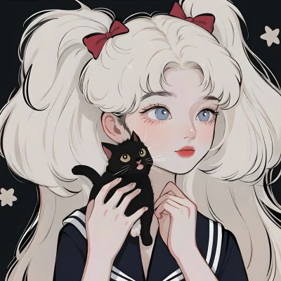 复古漫画风女头美图