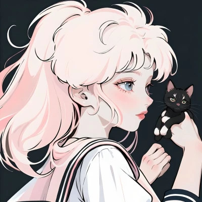 复古漫画风女头美图