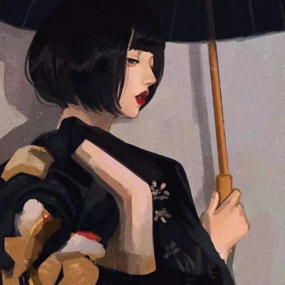 精选复古漫画风女头