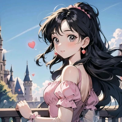 唯美长发女生动漫头像图片