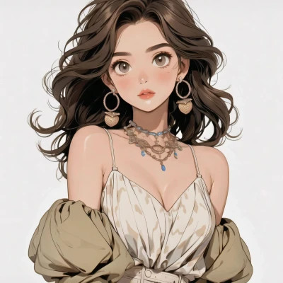 AI绘制的女生头像