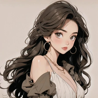 AI绘制的女生头像