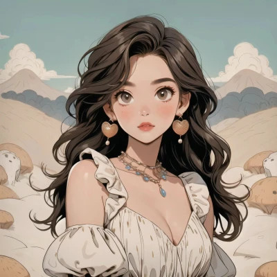 AI绘制的女生头像