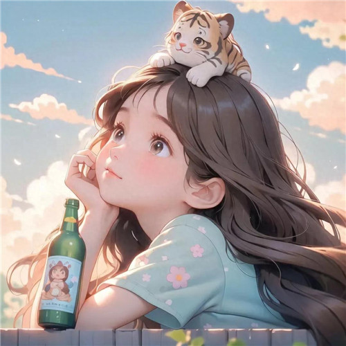 治愈系一男一女可爱动漫情侣头像图片