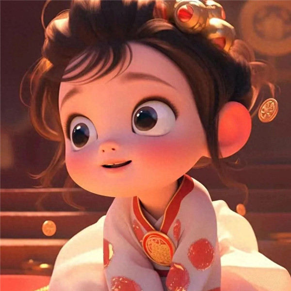 动漫女生可爱好运招财头像图片