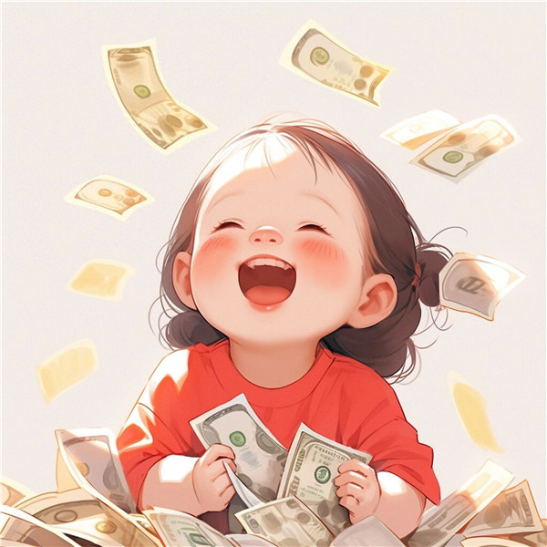 女生可爱好运搞钱头像图片
