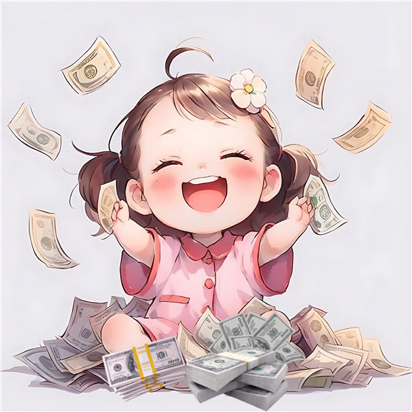 女生可爱好运搞钱头像图片