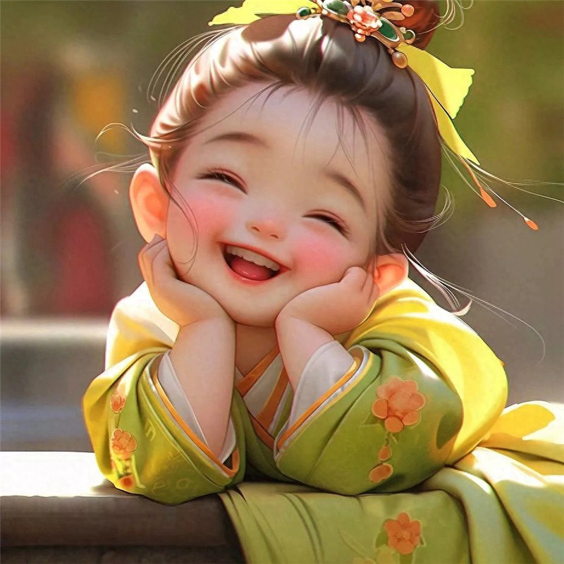 超萌治愈系微笑小女孩头像图片