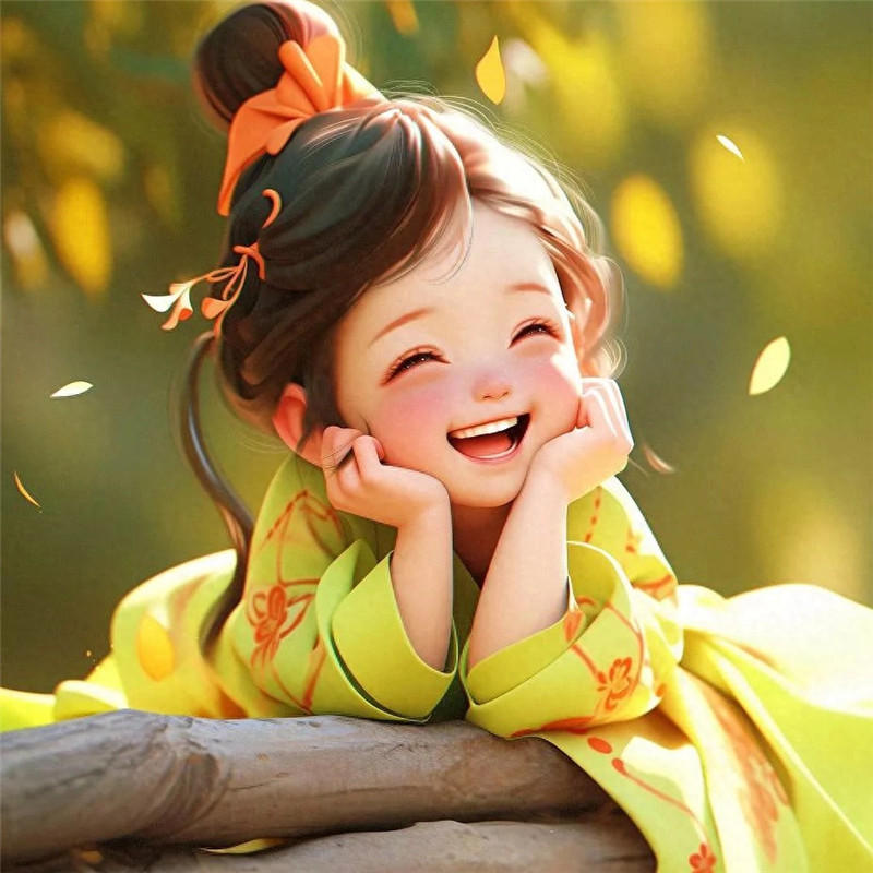 超萌治愈系微笑小女孩头像图片