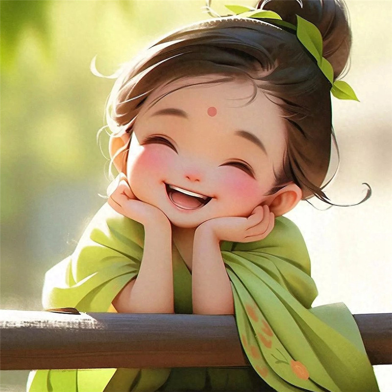 超萌治愈系微笑小女孩头像图片