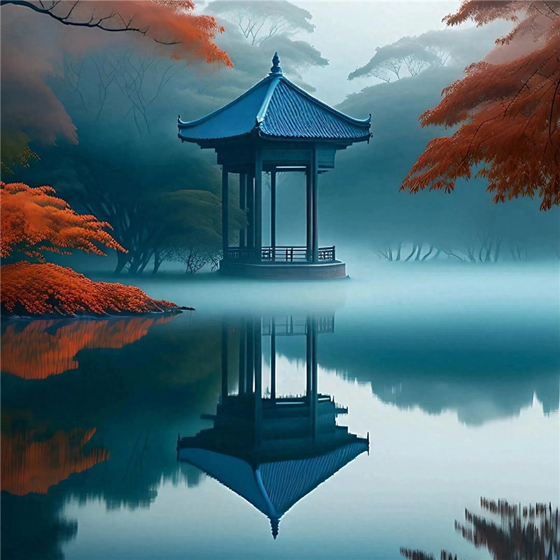 如诗如画的唯美秋天风景头像图片