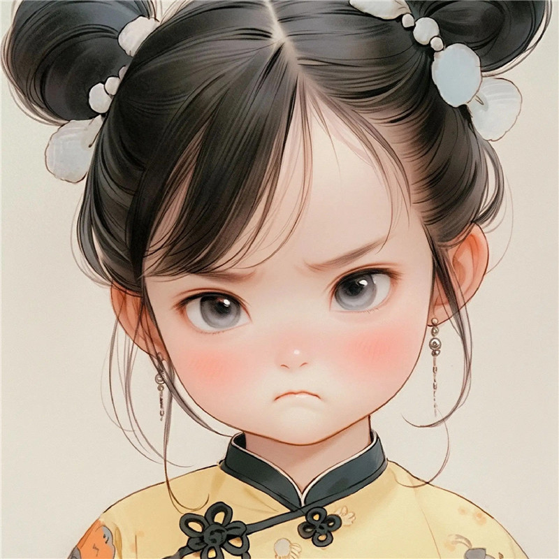 可爱生气动漫小女孩头像图片