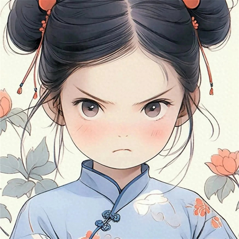 可爱生气动漫小女孩头像图片